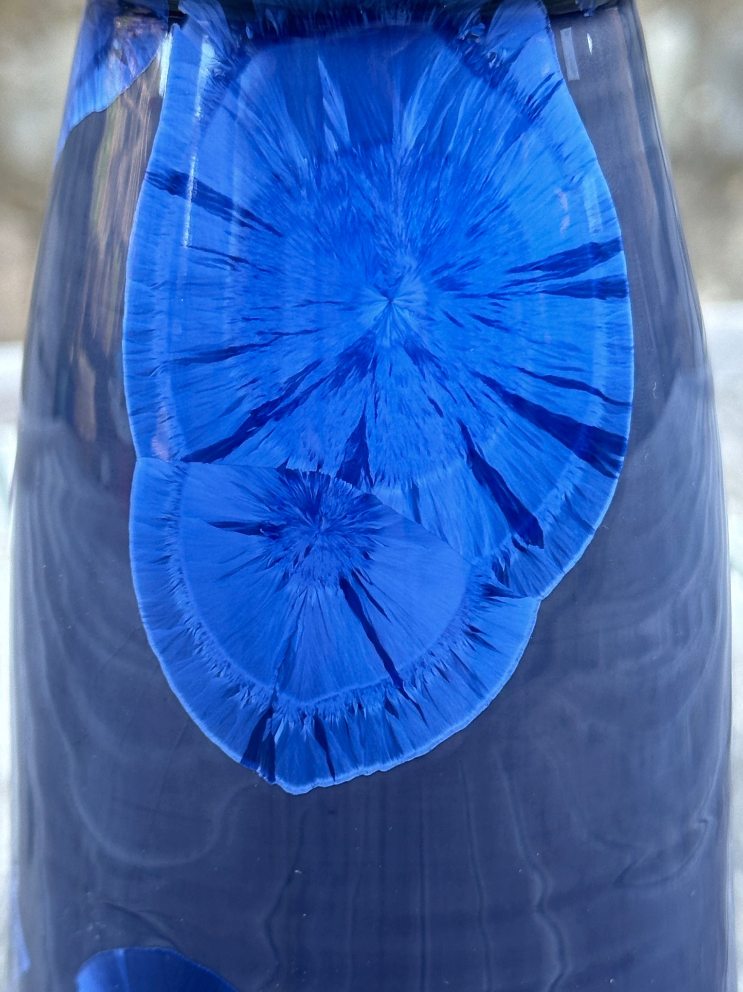 Porcelain vase with crystalline glaze - Vaas met kristalglazuren SOLD