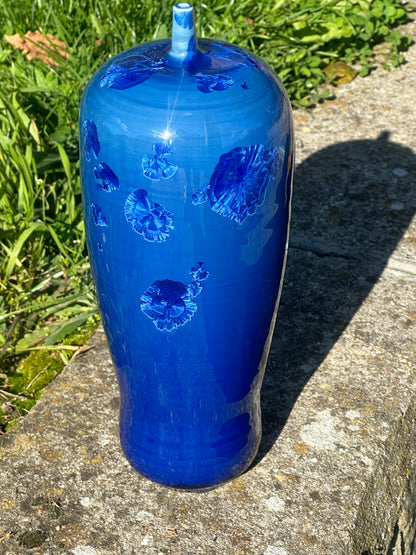 Porcelain vase crystalline glaze -Vaas met kristalglazuren